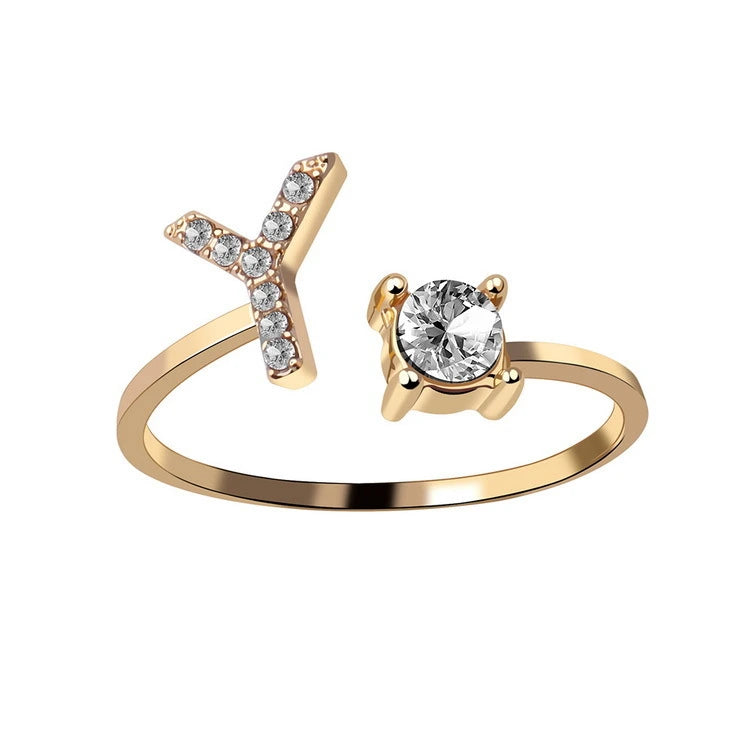 Design Adjustable Initial Letter Elegant Ring supplier gallery image 24