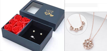 Retro Magnetic Folding Heart Shaped Jewellery Set supplier gallery image 13