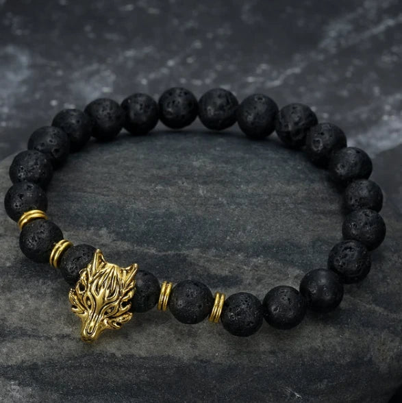Asgard Crafted Grey Wolf Head Bracelet supplier gallery image 4