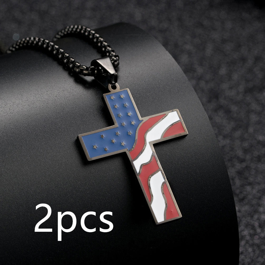 Flag Cross Pendant Necklace supplier gallery image 10
