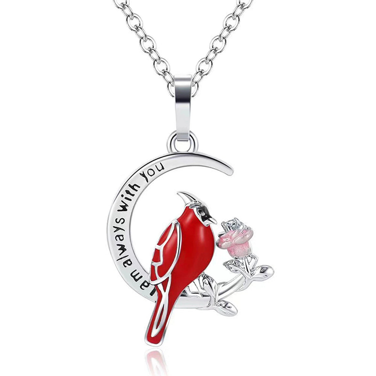 Creative Heart Shaped Cardinal Exquisite Necklace supplier gallery image 7