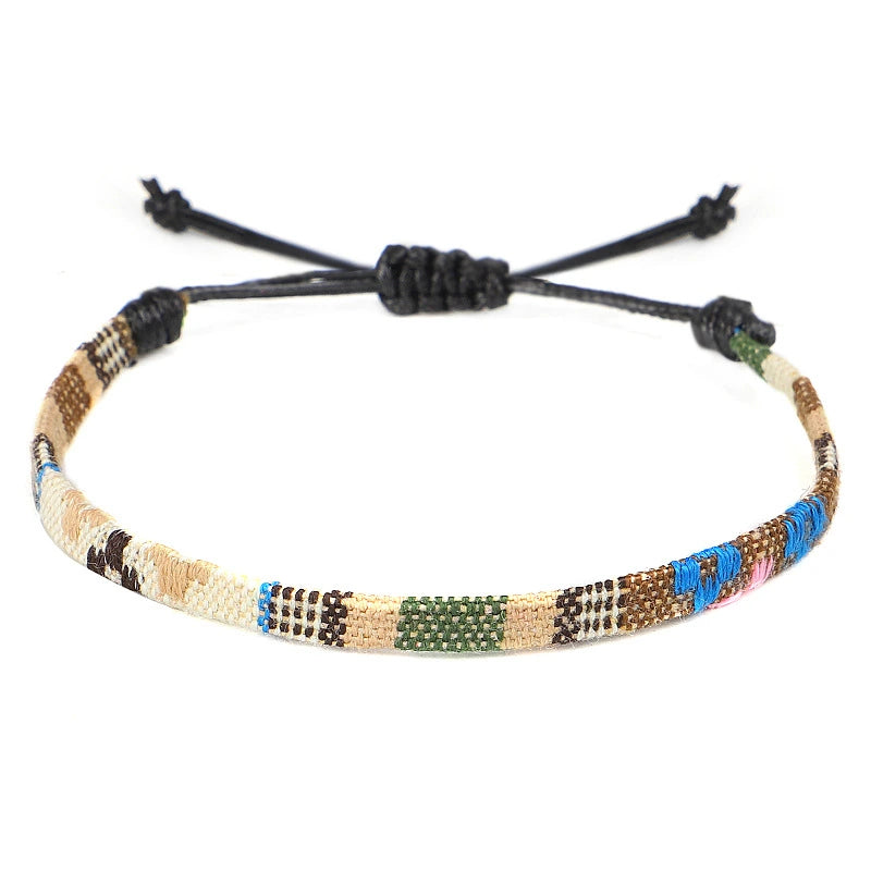Hand Woven Rainbow Color Anklet Bracelet supplier gallery image 6