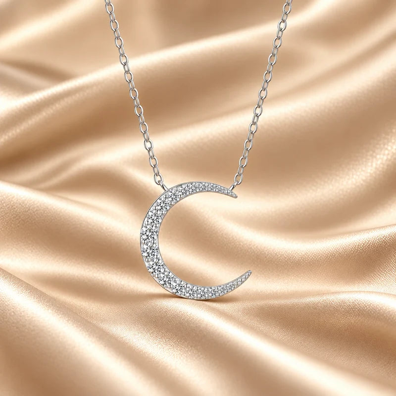 Generated concept artwork for Aube Moissanite Pendant Necklace; illustrative only, not an exact product photograph