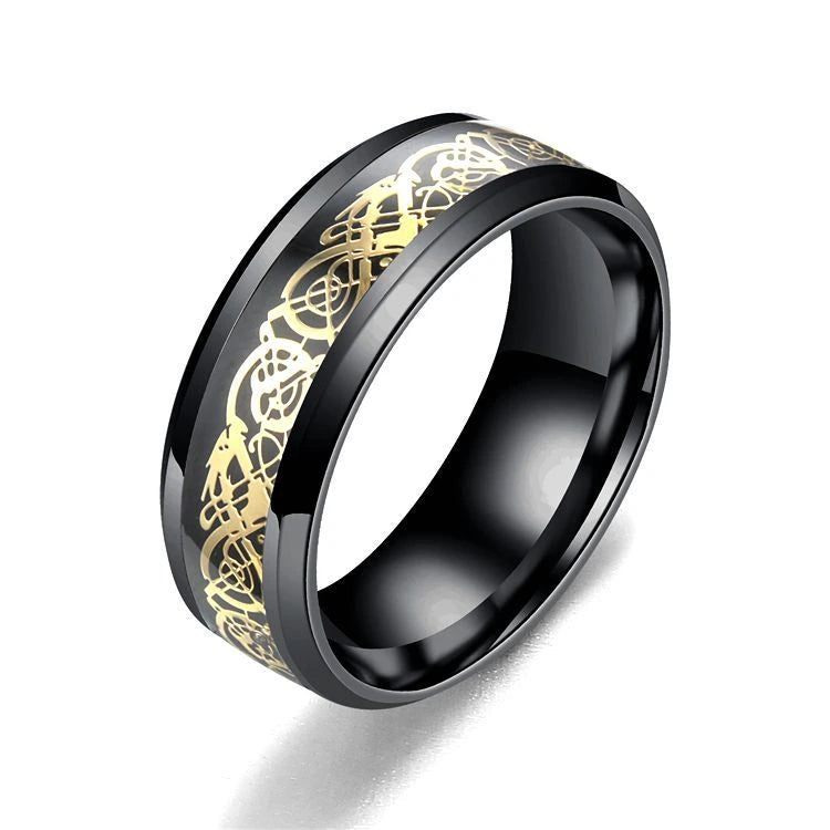 Dragon Pattern Band Ring supplier gallery image 3