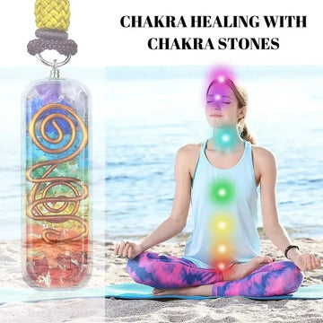 Seven Chakra Crystal Pendant Necklace, view 16
