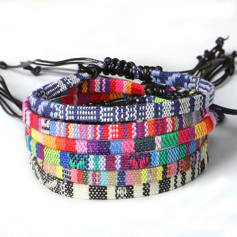 Hand Woven Rainbow Color Anklet Bracelet supplier gallery image 3