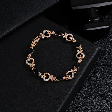 Hollow Love Rhinestones Heart Shaped Bracelet supplier gallery image 7