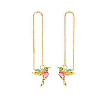 Unique Little Bird Drop Long Earrings supplier gallery image 7