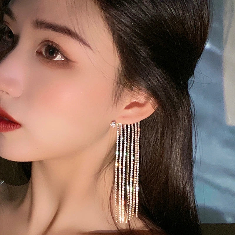 Long Fringe Tassel Earrings supplier gallery image 3
