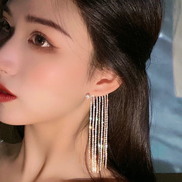 Long Fringe Tassel Earrings supplier gallery image 3