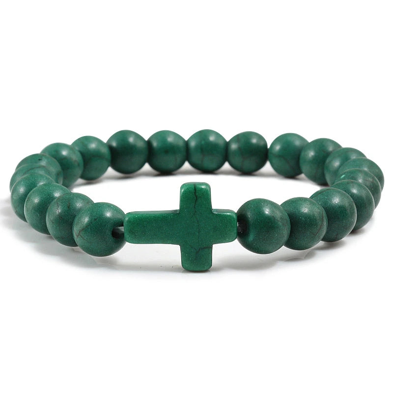 Blue Turquoise Cross Bracelet supplier gallery image 12