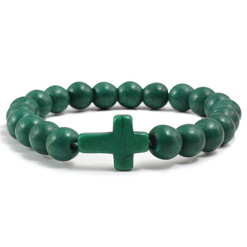 Blue Turquoise Cross Bracelet supplier gallery image 12