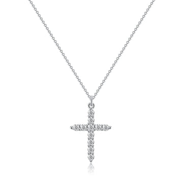 Rotating Crown Cross Pendant Necklace, view 4