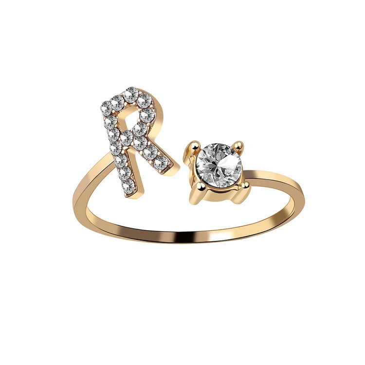 Design Adjustable Initial Letter Elegant Ring supplier gallery image 17