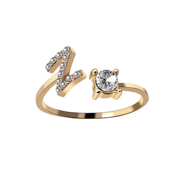 Design Adjustable Initial Letter Elegant Ring supplier gallery image 25