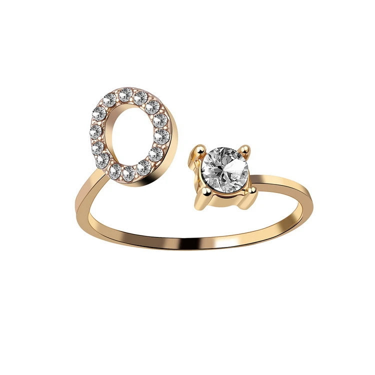 Design Adjustable Initial Letter Elegant Ring supplier gallery image 14