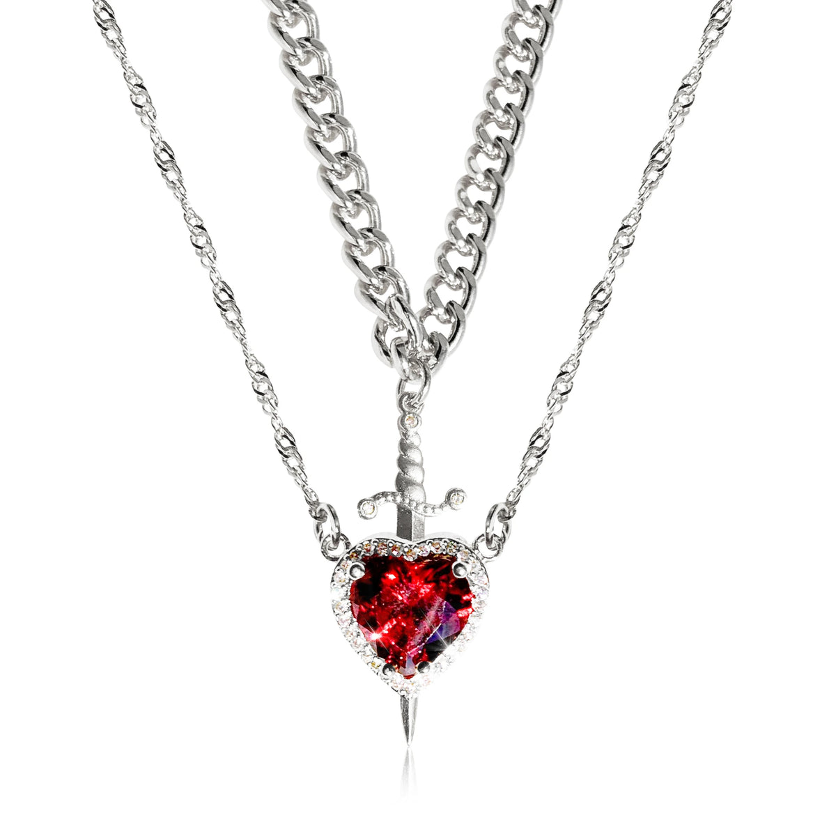 Gothic One Arrow Through Heart Necklace supplier gallery image 14
