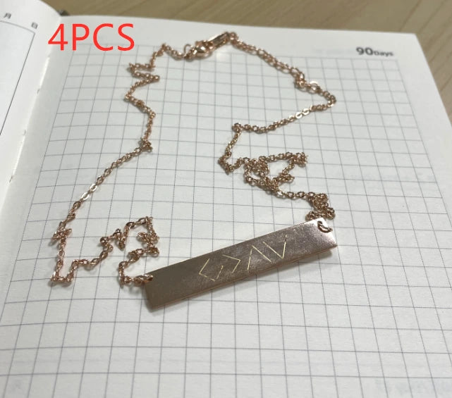 Horizontal Bar Pendant Necklace, view 10