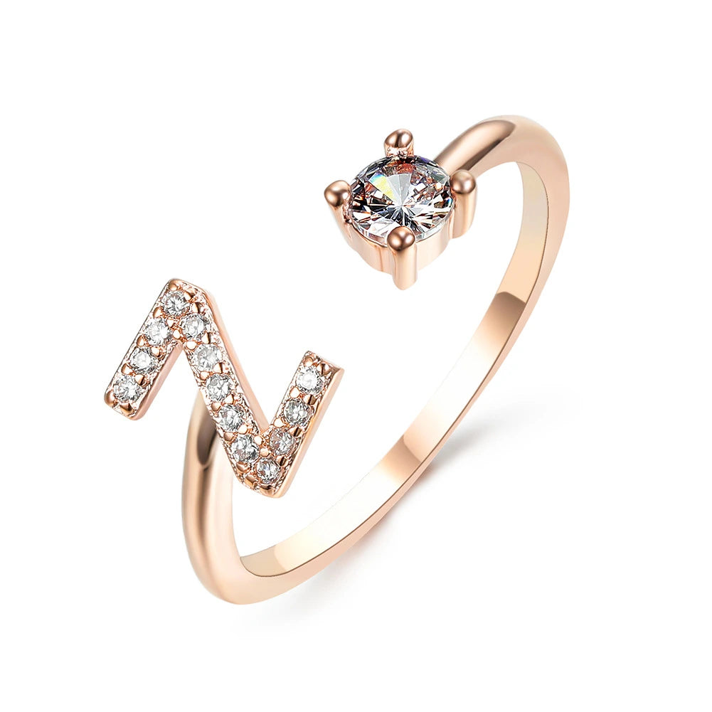 Design Adjustable Initial Letter Elegant Ring supplier gallery image 59