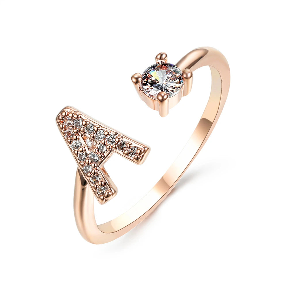 Design Adjustable Initial Letter Elegant Ring supplier gallery image 66