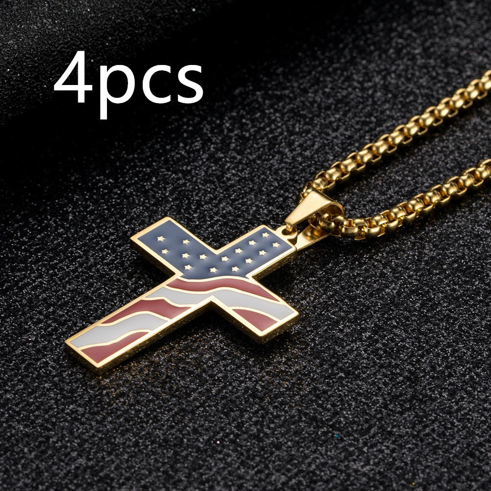 Flag Cross Pendant Necklace supplier gallery image 17