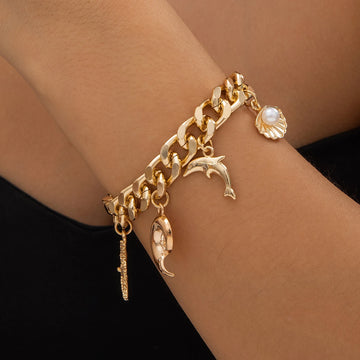 Creative Boho Conch Dolphin Starfish Bracelet supplier gallery image 5