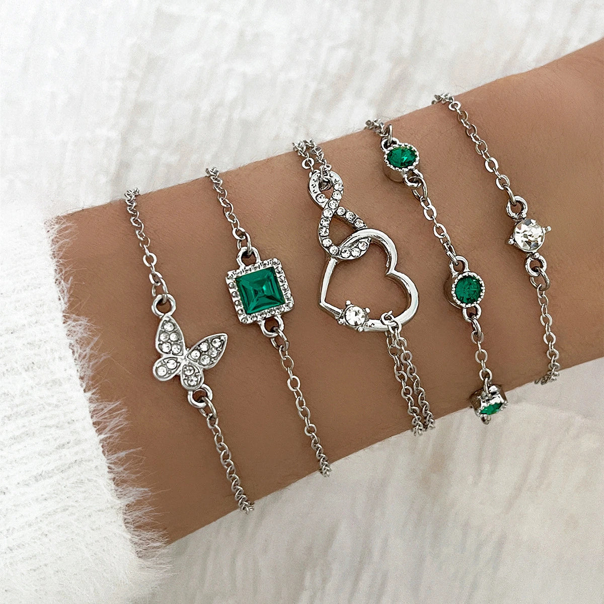 Bohemian Green Heart Bracelet supplier gallery image 4