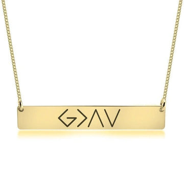 Horizontal Bar Pendant Necklace, view 2
