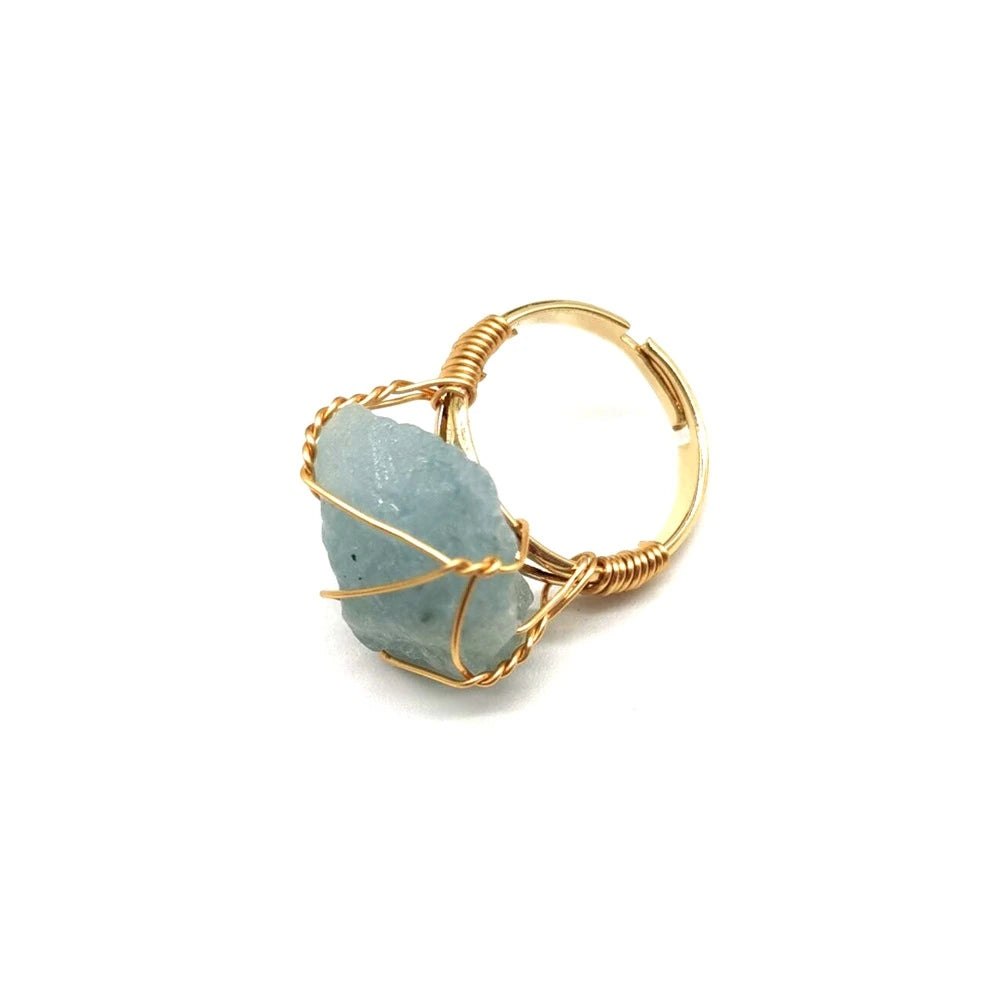 Personality Hand Wrapped Rough Stone Ring supplier gallery image 16