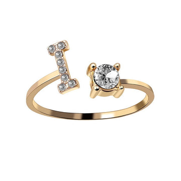 Design Adjustable Initial Letter Elegant Ring supplier gallery image 10