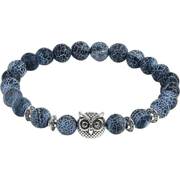 Natural Stone Owl Head Yoga Bracelet supplier gallery image 2