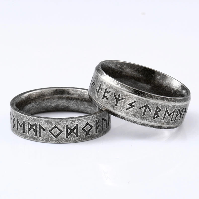 Odin Rune Stainless Steel Viking Ring, view 2
