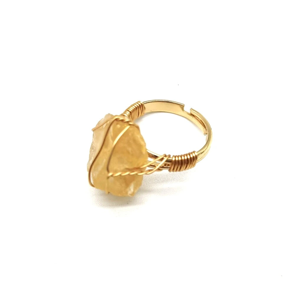 Personality Hand Wrapped Rough Stone Ring supplier gallery image 4