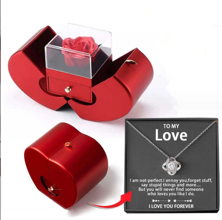 Eternal Rose Gift Box with Love Necklace, view 29