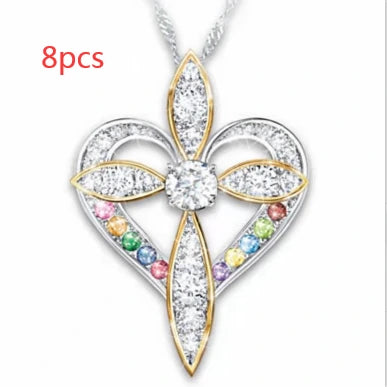 Love Heart Shaped Cross Necklace supplier gallery image 12