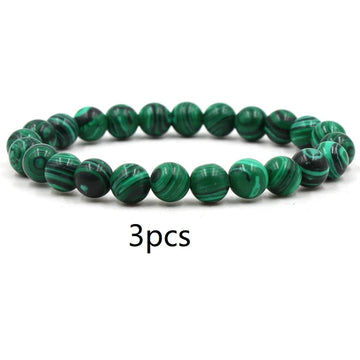 Classic Black Matte Green Malachite Bracelet supplier gallery image 13