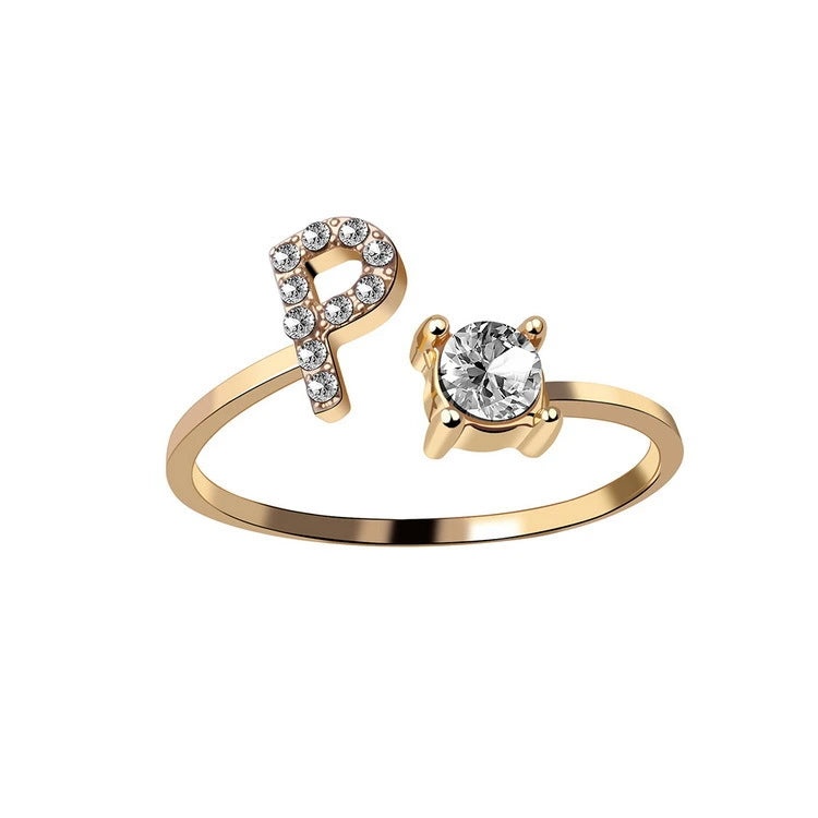 Design Adjustable Initial Letter Elegant Ring supplier gallery image 15