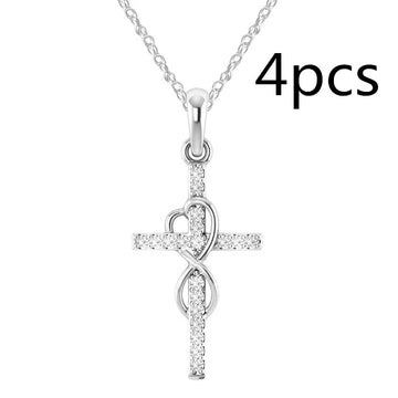 Crystal-Set Cross Pendant Necklace supplier gallery image 20