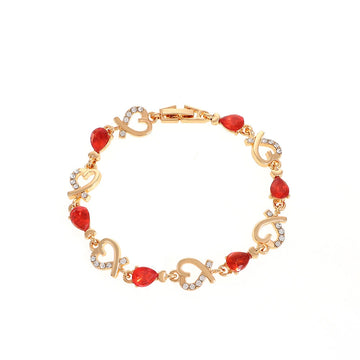 Hollow Love Rhinestones Heart Shaped Bracelet supplier gallery image 10