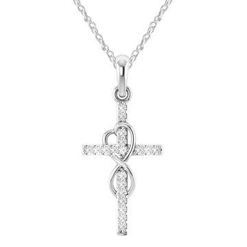 Crystal-Set Cross Pendant Necklace supplier gallery image 7