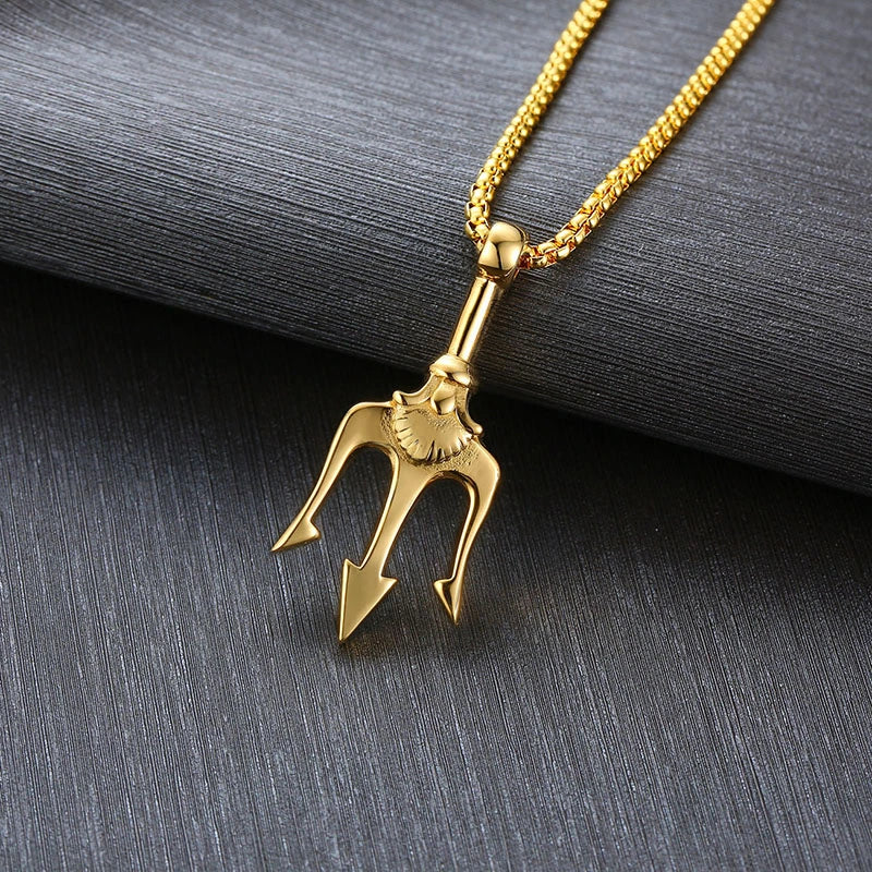 Neptune's Trident Retro Mythical Sea Necklace supplier gallery image 5