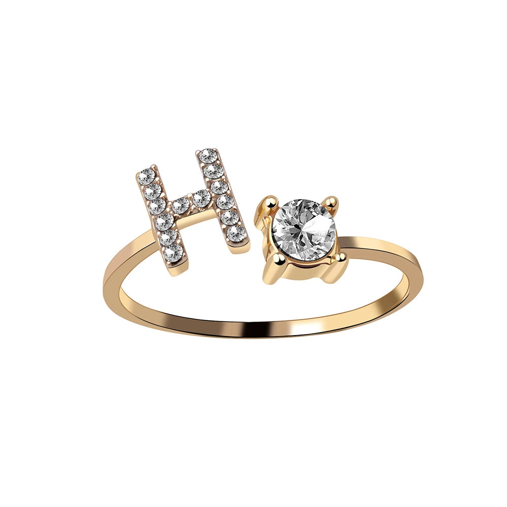 Design Adjustable Initial Letter Elegant Ring supplier gallery image 81