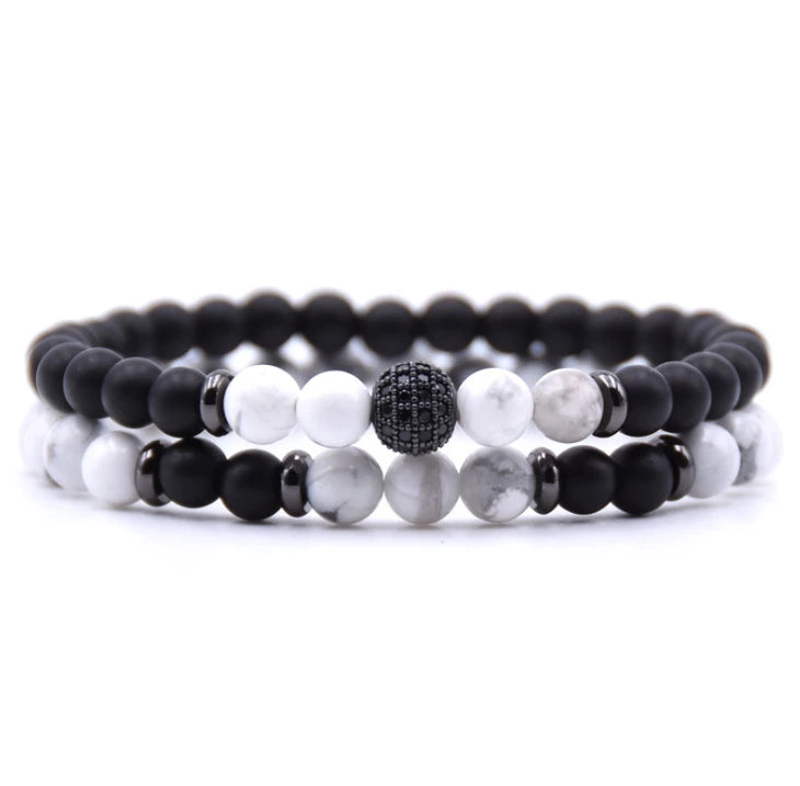 6 mm Natural Stone Bead Bracelet, view 14