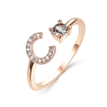 Design Adjustable Initial Letter Elegant Ring supplier gallery image 65