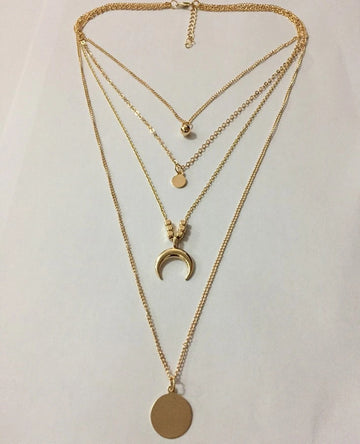 Fashionable Personality Multi Layer Moon Necklace supplier gallery image 5