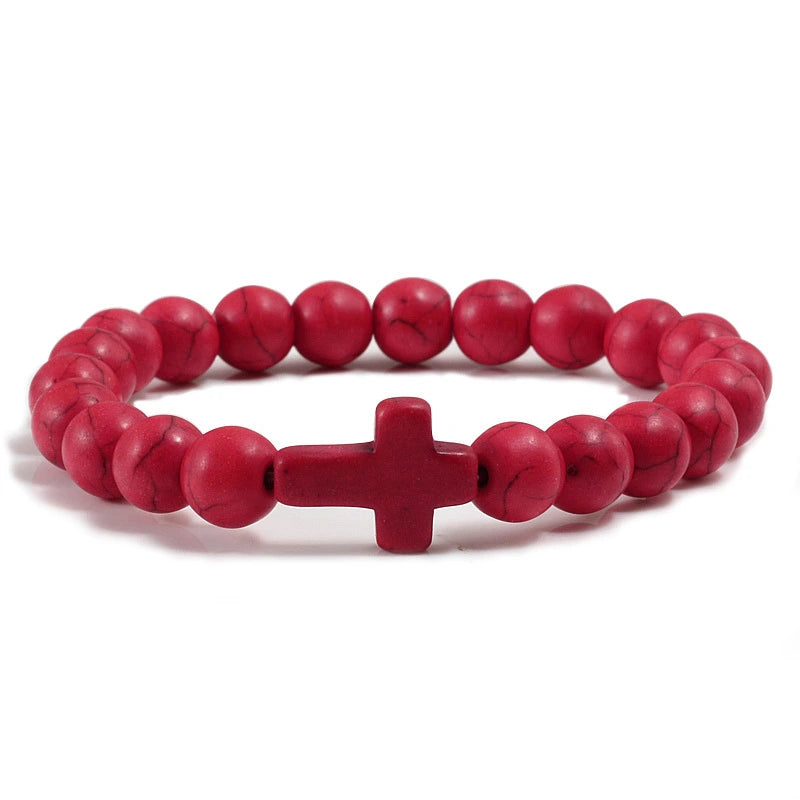 Blue Turquoise Cross Bracelet supplier gallery image 9