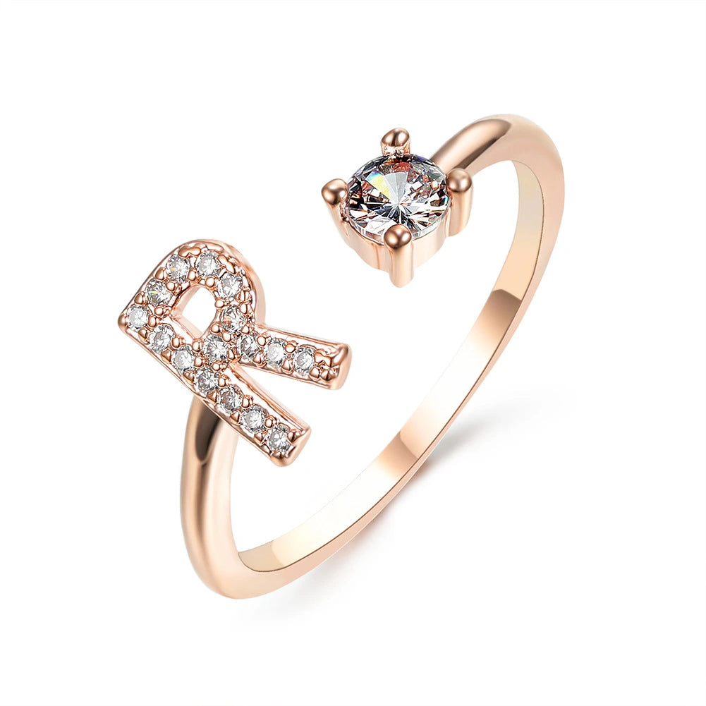 Design Adjustable Initial Letter Elegant Ring supplier gallery image 78