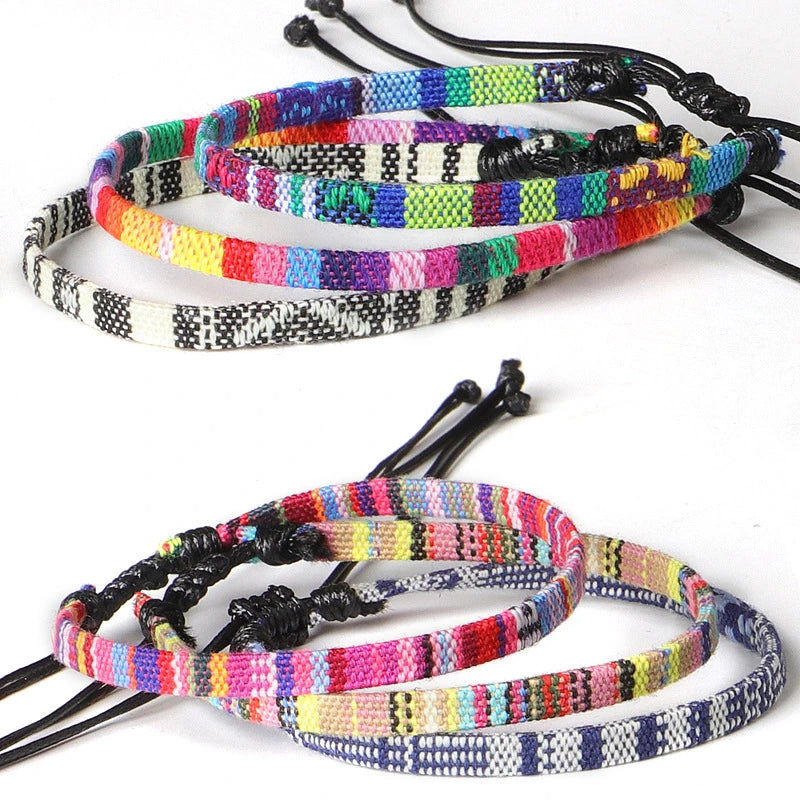 Hand Woven Rainbow Color Anklet Bracelet supplier gallery image 26