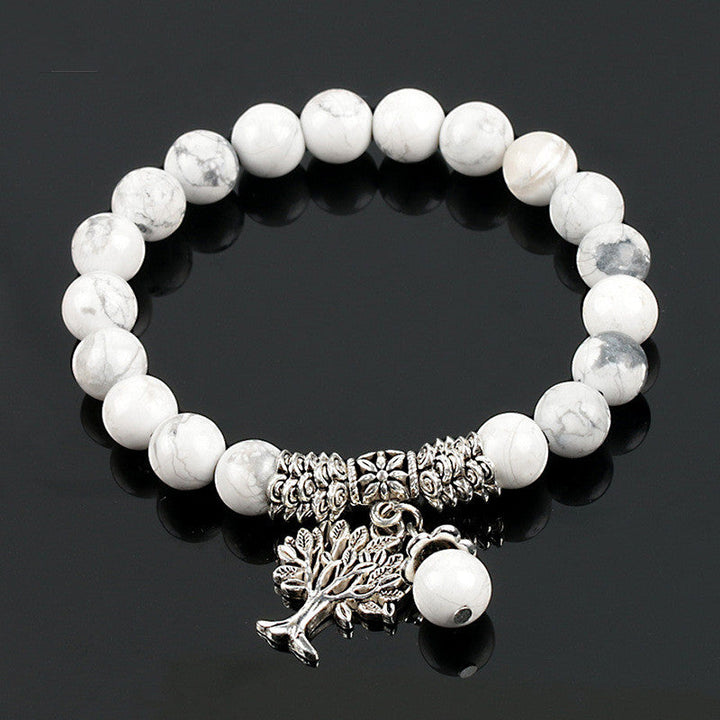 Supplier listing photo for Vintage Frosted White Pine Bead Bracelet