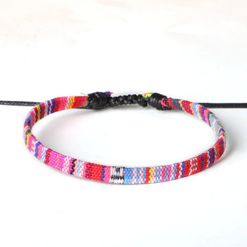 Hand Woven Rainbow Color Anklet Bracelet supplier gallery image 11
